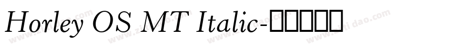 Horley OS MT Italic字体转换